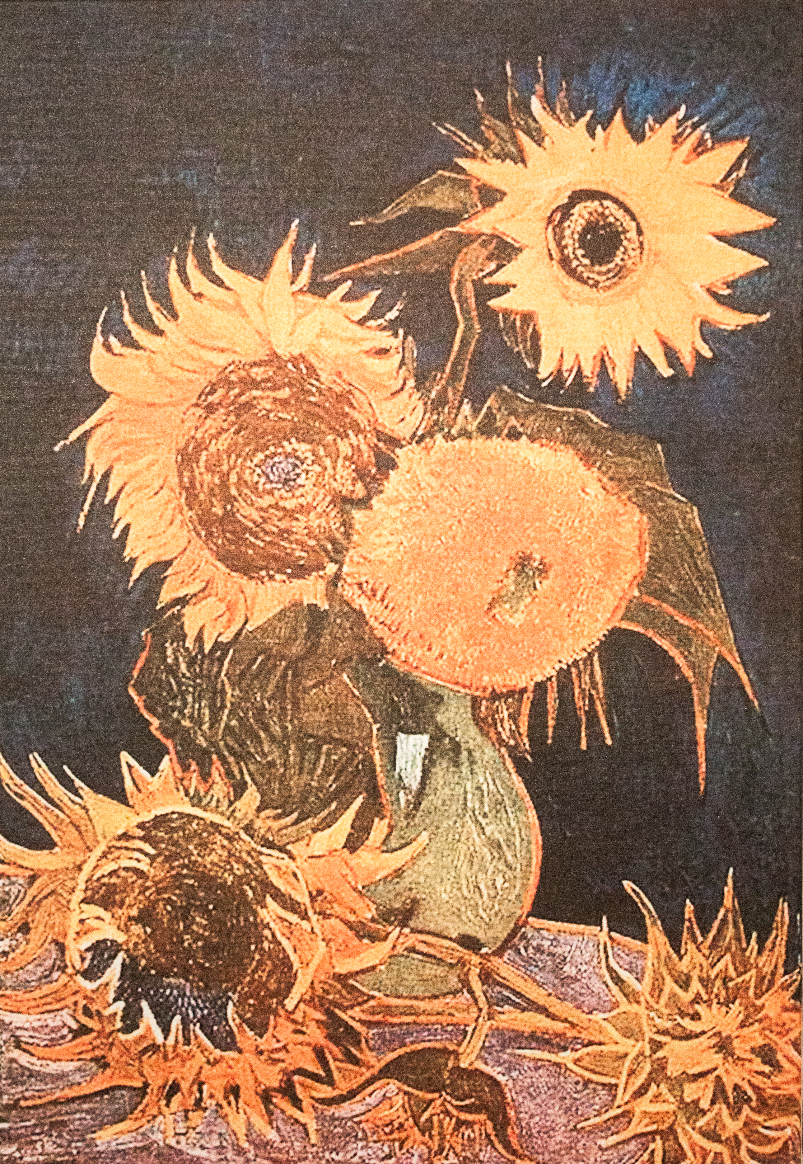 Still Life: Vase with Five Sunflowers