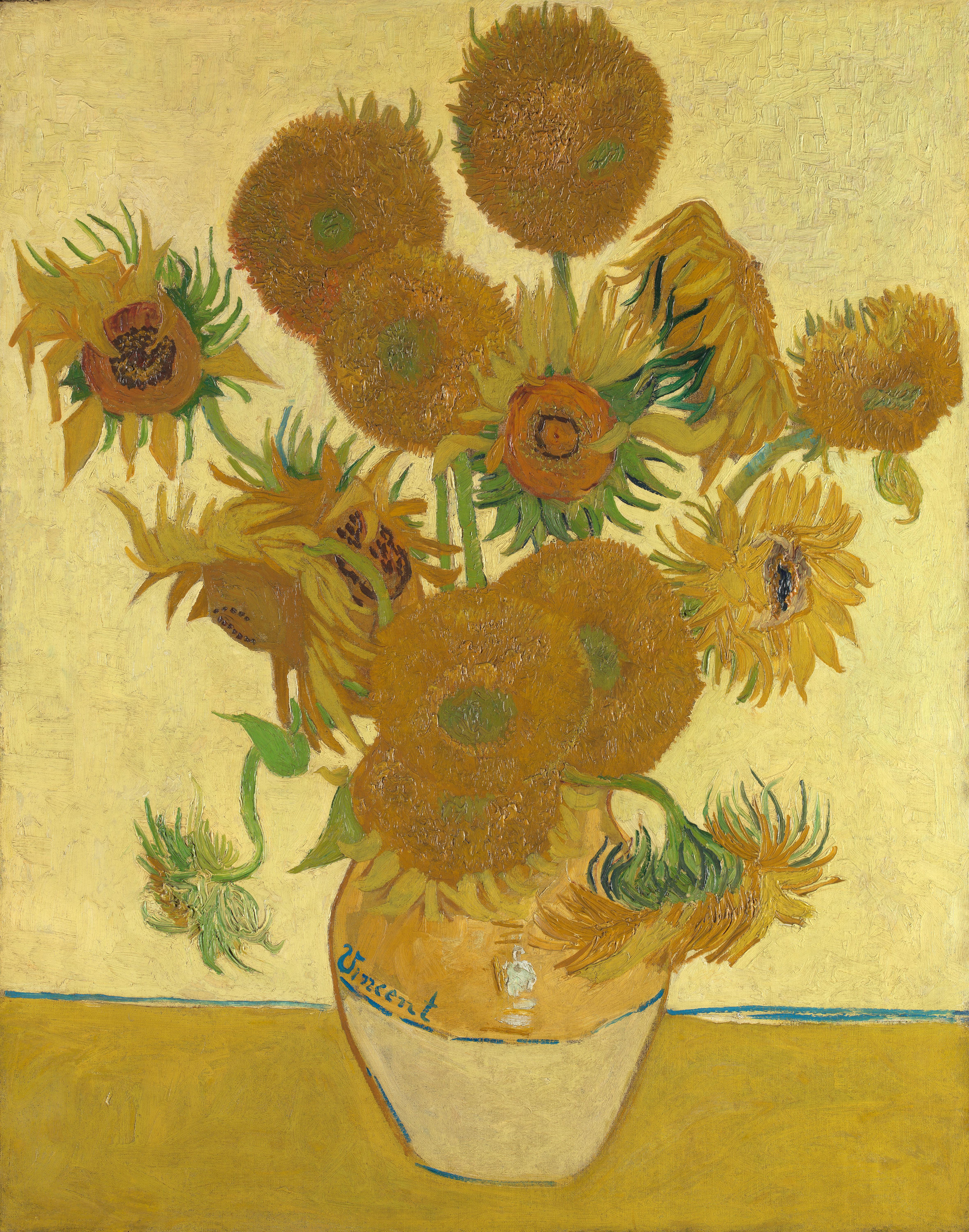 Still Life: Vase with Fifteen Sunflowers