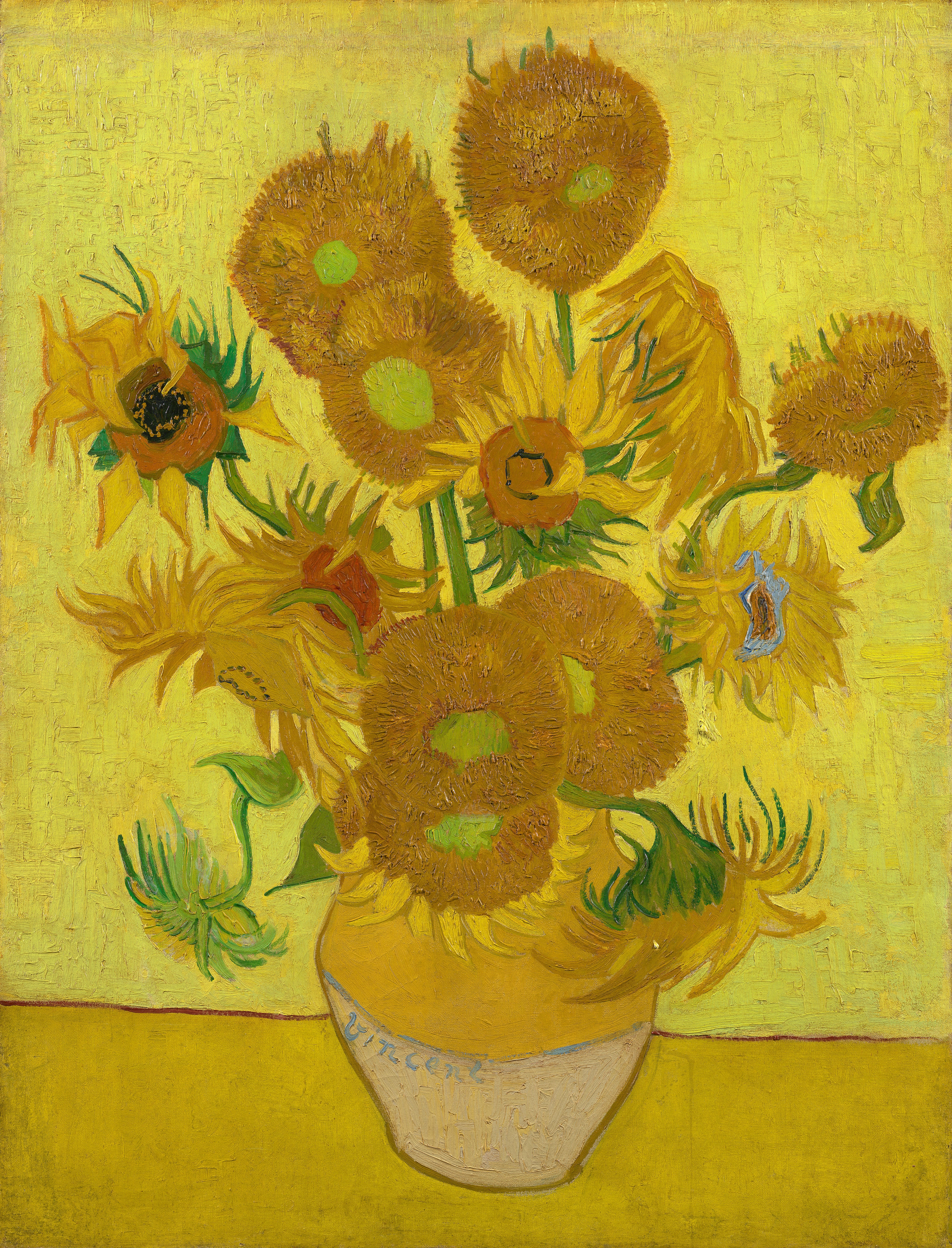 Still Life: Vase with Fifteen Sunflowers (1889)