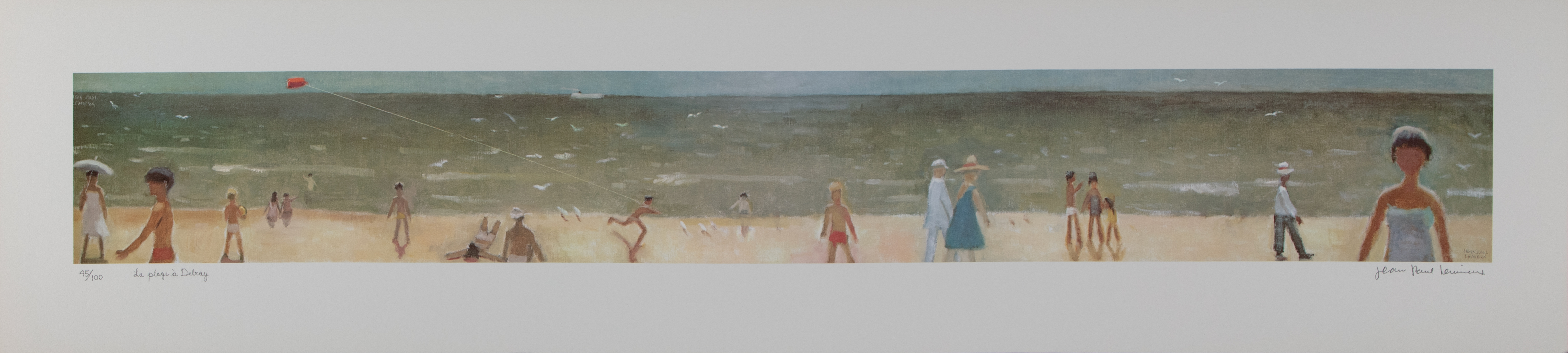 Jean-Paul Lemieux, La plage à Delray, 1989