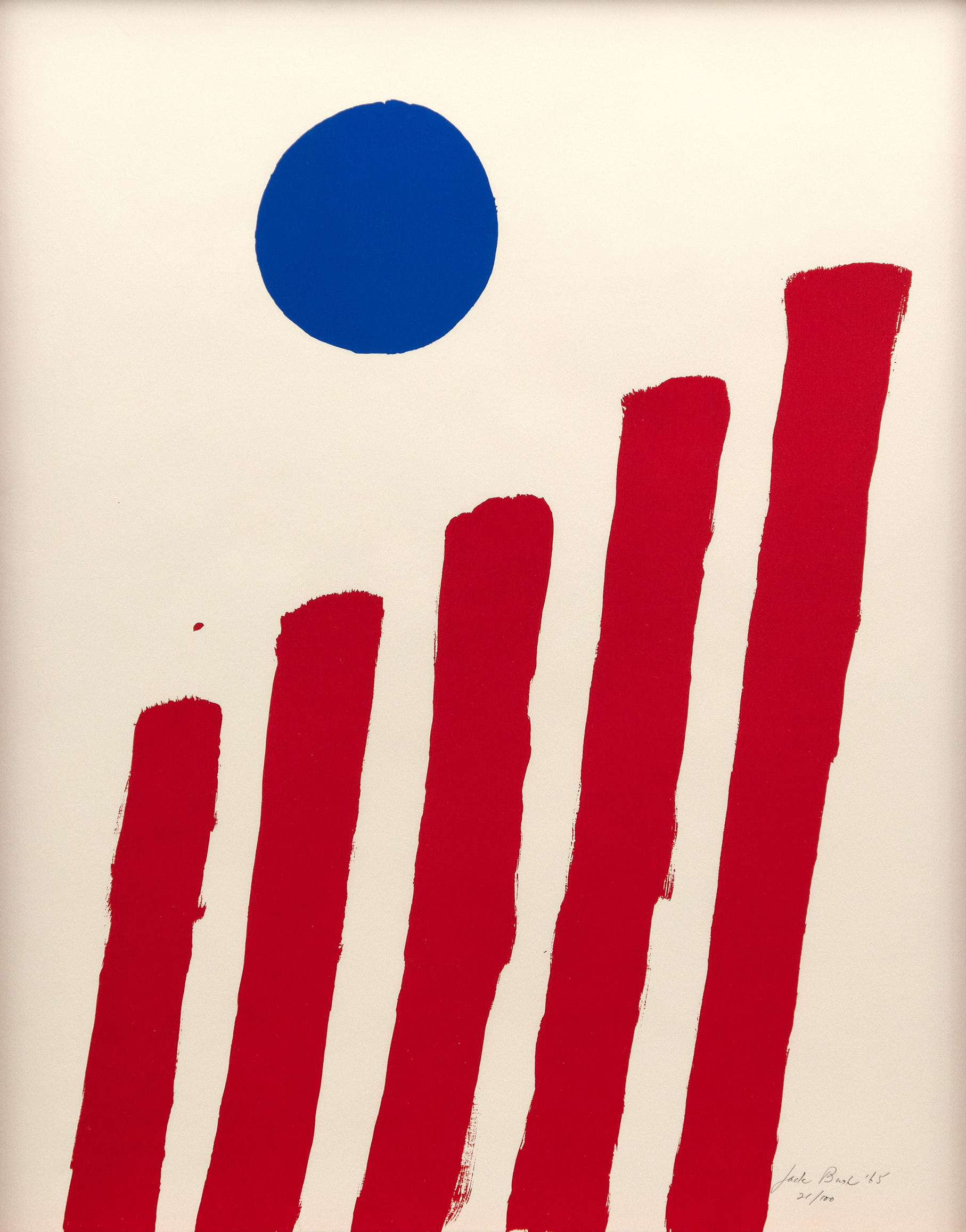 Jack Hamilton Bush, Red Stripes New York, 1965