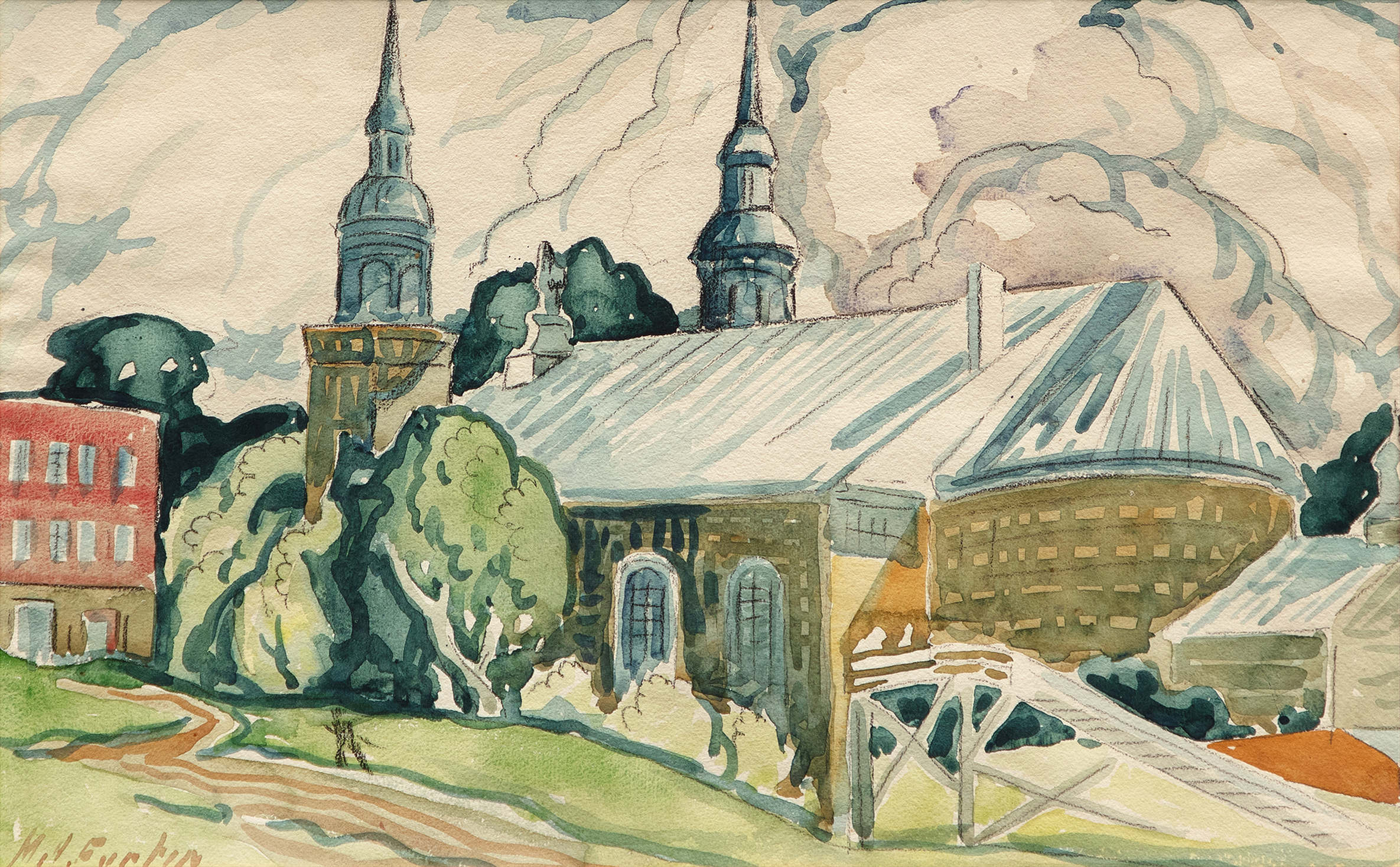 Marc-Aurèle Fortin, Église de Sainte-Rose, c. 1930
