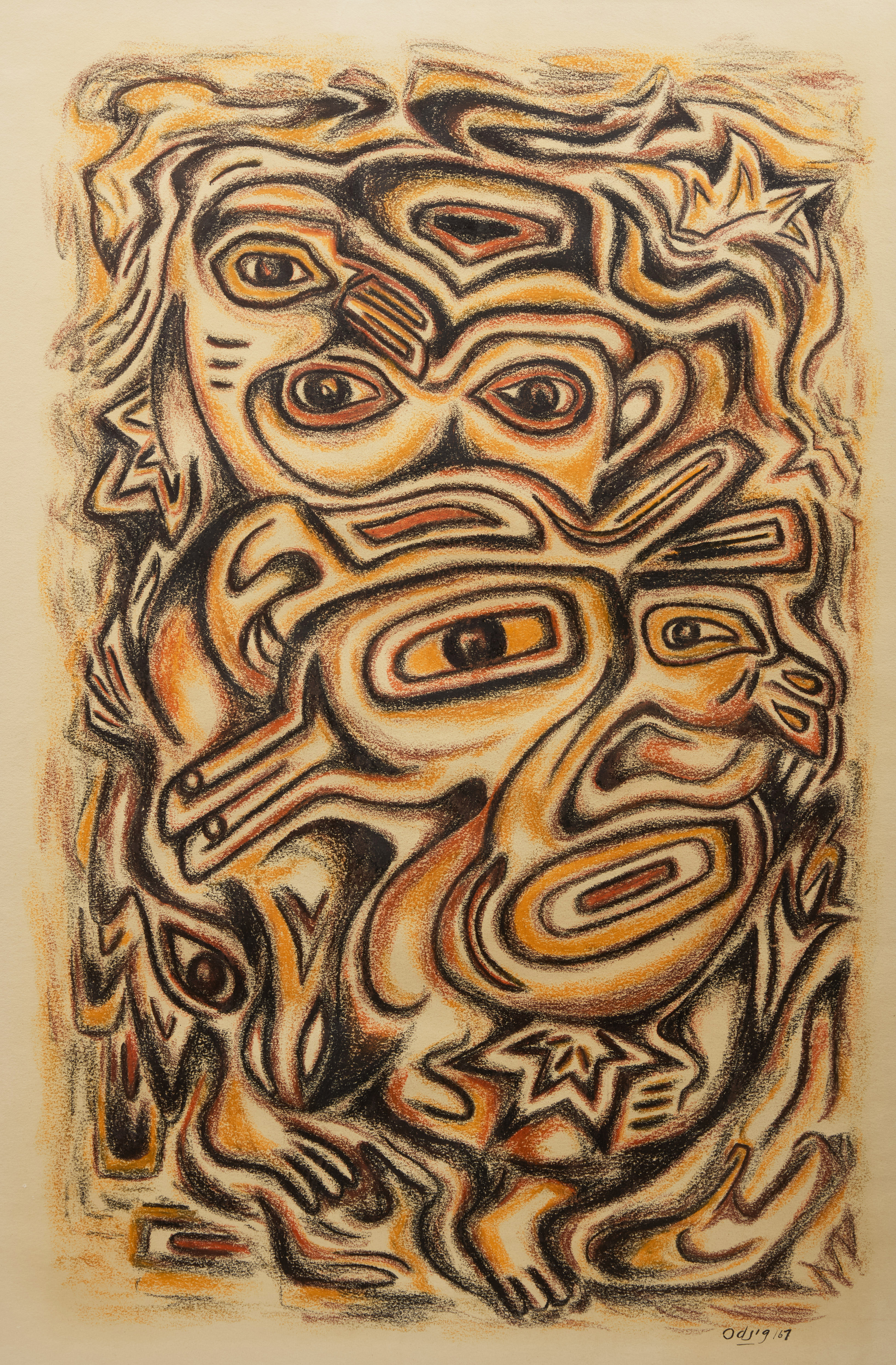 DAPHNE ODJIG - Nanabush and Duck, 1967