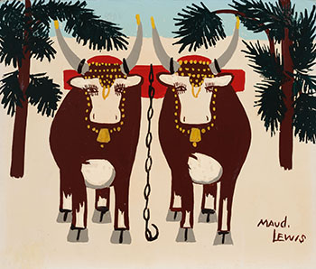 Two Oxen in Winter