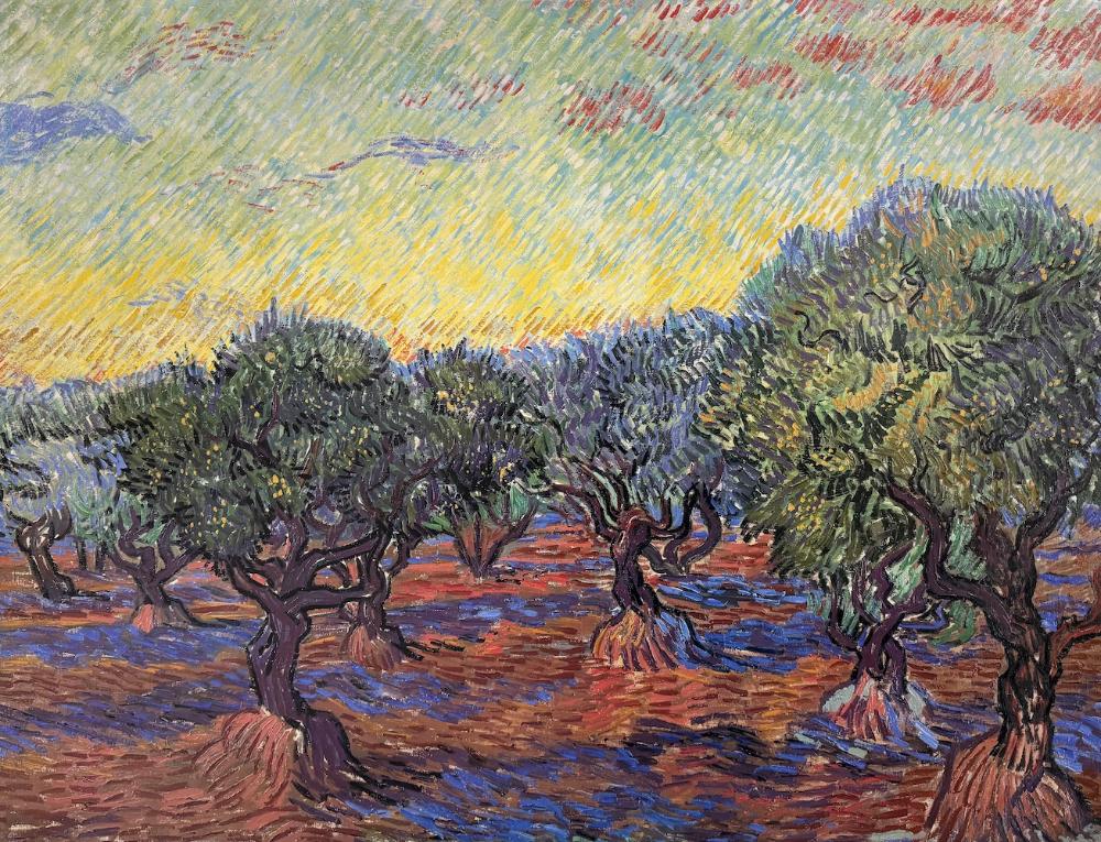 Vincent Van Gogh – “Olive Grove With Orange Sky”