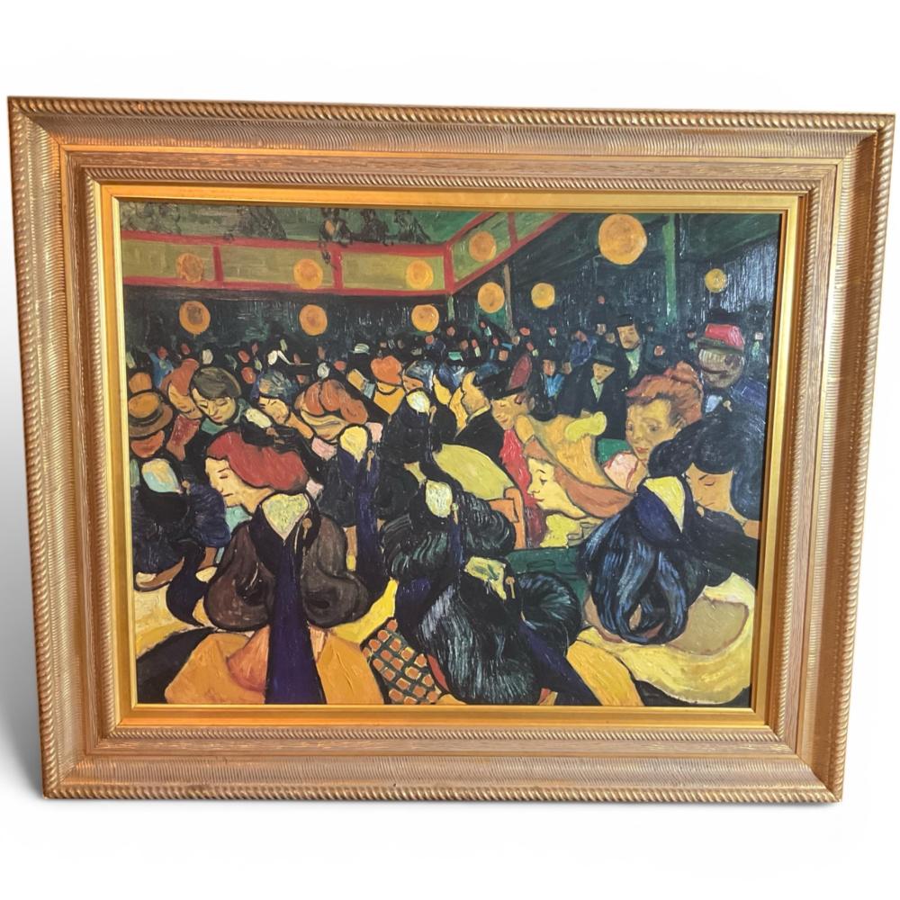 "The Dance Hall at Arles" Vincent Van Gogh Reproduction on Canvas