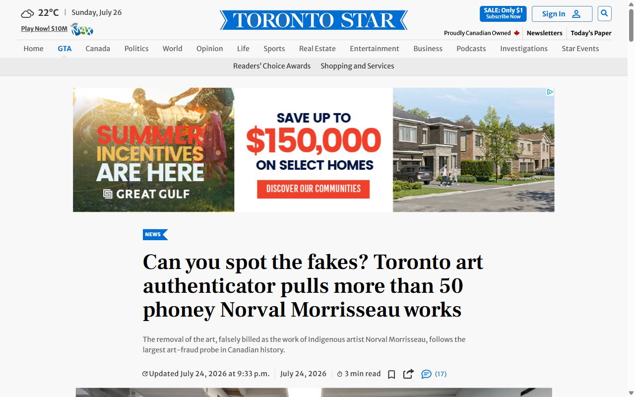 Can you spot the fakes? Toronto art authenticator pulls more than 50 phoney Norval Morrisseau works