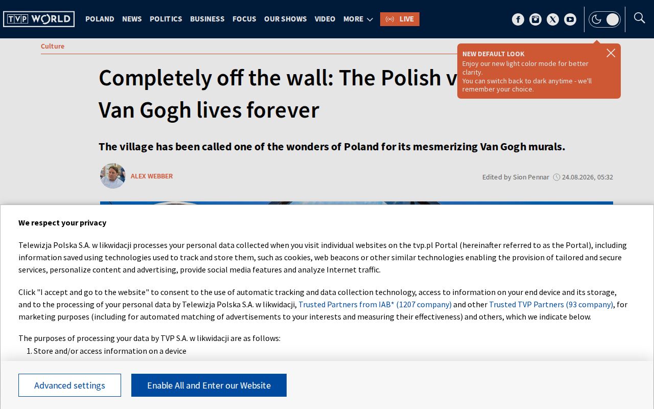 Completely off the wall: The Polish village where Van Gogh lives on
