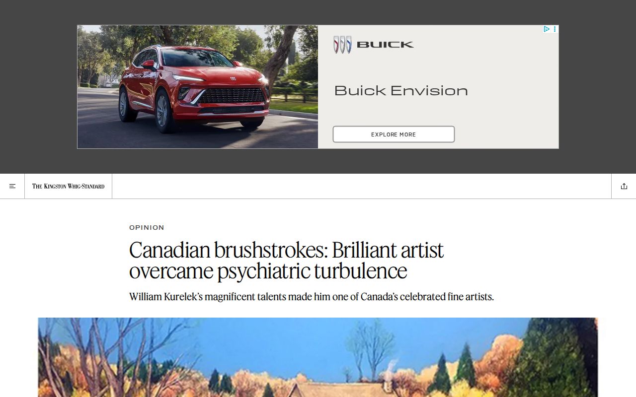 Canadian brushstrokes: Brilliant artist overcame psychiatric turbulence